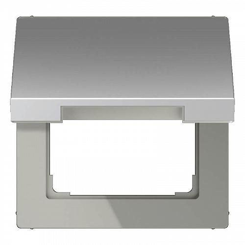 Крышка откидная для розеток и изделий 50х50 Jung LS 990 алюминий AL2990KL