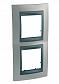 Рамка 2-постовая вертикальная Schneider Electric Unica Top MGU66.004V.239 - фото №1