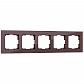 Рамка Werkel Favorit на 5 постов мокко WL01-Frame-05 4690389063787 - фото №1
