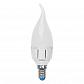 Лампа светодиодная (08136) Uniel E14 6W 4500K матовая LED-CW37-6W/NW/E14/FR ALM01WH - фото №1