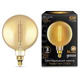 Лампа светодиодная филаментная Gauss E27 6W 2700K янтарная 154802118