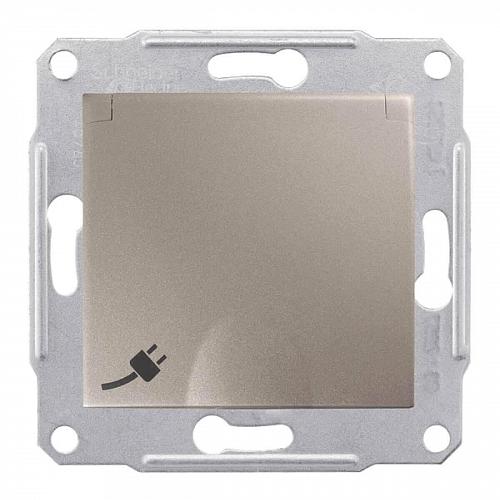 Розетка Schneider Electric Sedna с/з со шторками и крышкой 16A 250V SDN3100168