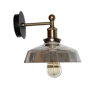 Бра с одним плафоном дымчатого цвета