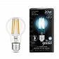 Лампа светодиодная филаментная Gauss E27 20W 4100K прозрачная 102902220 - фото №1