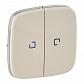 Лицевая панель Legrand Valena Allure выключателя двухклавишного с подсветкой слоновая кость 755226 - фото №1