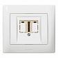 Лицевая панель Legrand Galea Life розетки TDO белая 771147 - фото №1