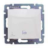Выключатель кнопочный одноклавишный Legrand Valena Звонок слоновая кость 774199