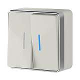 Выключатель двухклавишный с подсветкой Werkel Gallant слоновая кость W5020103 4690389164187