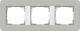 Рамка 3-постовая Gira E3 серый/белый глянцевый 0213412