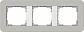 Рамка 3-постовая Gira E3 серый/белый глянцевый 0213412 - фото №1