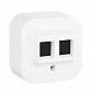 Адаптер для розетки 2хRJ45 Legrand Quteo Keystone белый 782226 - фото №1