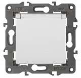 Розетка ЭРА Elegance 2P E Schuko со шторками с крышкой 16A 250V 14-2103-01 Б0034278