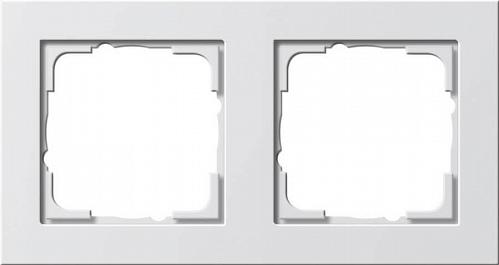Рамка 2-постовая Gira E2 чисто-белый шелковисто-матовый 021222