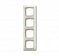 Рамка 4-постовая ABB Basic55 chalet-белый 2CKA001725A1514 - фото №1
