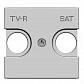 Лицевая панель ABB Zenit розетки TV-R-SAT серебро 2CLA225010N1301 - фото №1