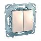 Переключатель двухклавишный Schneider Electric Unica 10AX 250V MGU5.213.25ZD - фото №1