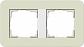 Рамка 2-постовая Gira E3 белый песочный/белый глянцевый 0212417 - фото №1