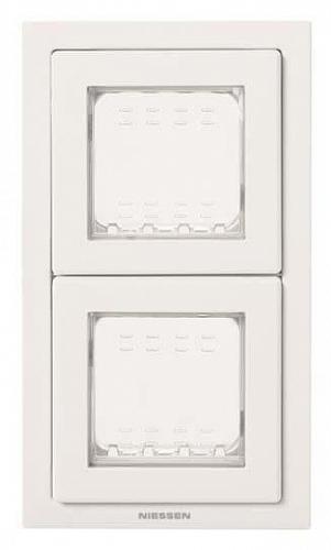Рамка монтажная ITA 2-постовая ABB Zenit IP55 белый 2CLA327200N1101