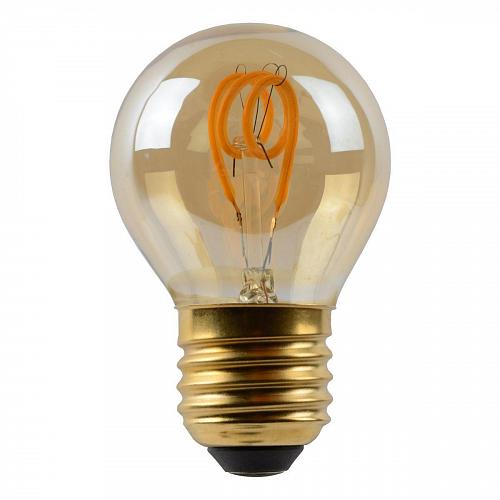 Лампа светодиодная диммируемая Lucide E27 3W 2200K янтарная 49045/03/62