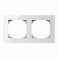 Рамка 2-постовая ABB Sky стекло белое 2CLA857200A3001 - фото №1