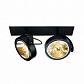 Встраиваемый спот SLV KALU RECESSED 2 QRB111 2х50Вт матовый черный 113410 - фото №1