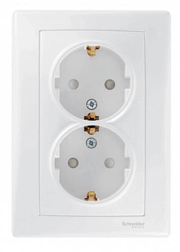 Розетка двойная Schneider Electric Sedna с/з со шторками 16A 250V SDN3000721
