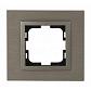 Рамка 1-постовая Mono Electric Style Aluminium бронза 107-810000-160 - фото №1