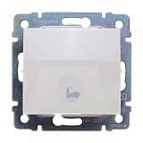 Выключатель кнопочный одноклавишный Legrand Valena Звонок слоновая кость 774116