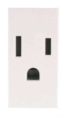 Розетка US ABB Zenit с/з 15A 127V со шторками винтовой зажим альпийский белый 2CLA212800N1101