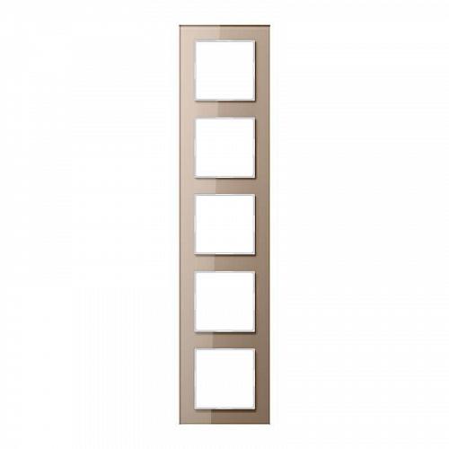 Рамка 5-постовая Jung A creation стекло шампань AC585GLCH