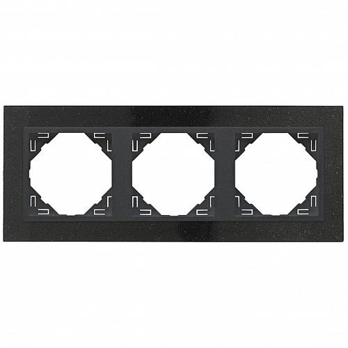 Рамка 3-постовая Efapel Logus 90 Petra натуральный гранит/серый 90930 TGS