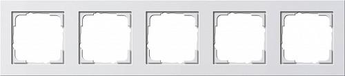 Рамка 5-постовая Gira E2 чисто-белый глянцевый 021529