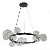 Подвесная люстра Crystal Lux Agata SP15 Black/Transparente