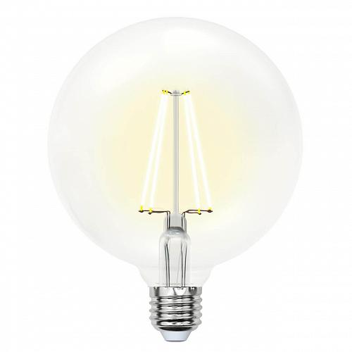 Лампа светодиодная филаментная Uniel E27 10W 3000K прозрачная LED-G125-10W/WW/E27/CL PLS02WH 10534
