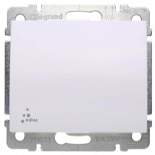 Выключатель кнопочный одноклавишный Legrand Galea Life 10A 250V IP44 белый 771023