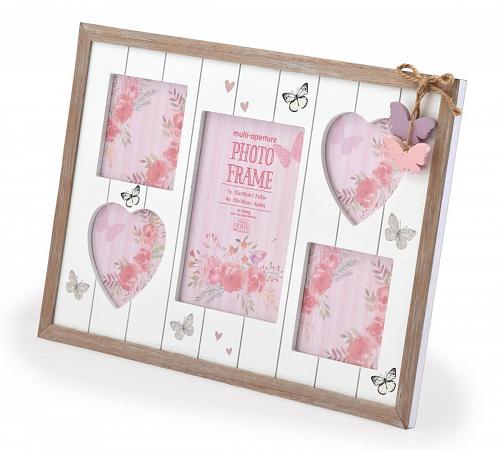 Фоторамка Innova PI09985 Ф/рамка 5 фото, 1x 5*7, 4x 4*4, Hearts and Butterflies, МДФ (4/128) Б0037338