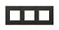 Рамка 3-постовая ABB Zenit антрацит 2CLA227300N1801 - фото №1