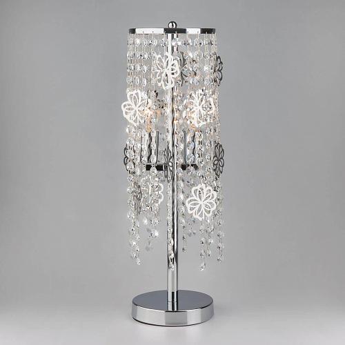 Настольная лампа Eurosvet 01035/2 хром/прозрачный хрусталь Strotskis