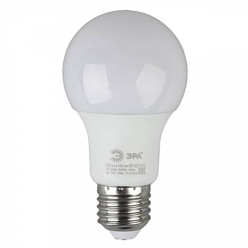 Лампа светодиодная ЭРА E27 6W 2700K матовая ECO LED A60-6W-827-E27 Б0020617