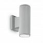 Уличный настенный светильник Ideal Lux Base AP2 Grigio 129440 - фото №1