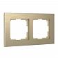 Рамка Werkel Aluminium на 2 поста шампань алюминий W0021711 4690389158148 - фото №1