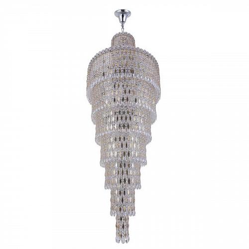 Каскадная люстра Crystal Lux Lirica SP40 D700 Chrome/Gold-Transparent