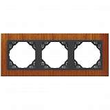 Рамка 3-постовая Efapel Logus 90 Arbore красное дерево/серый 90930 TMS