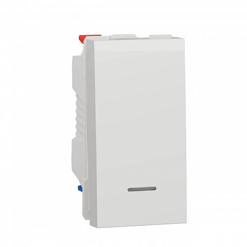 Переключатель одноклавишный с нейтралью Schneider Electric Unica New NU310318S