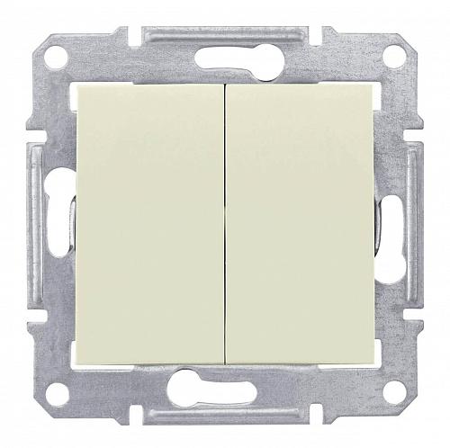 Переключатель двухклавишный Schneider Electric Sedna 10A 250V SDN0600147