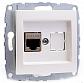 Розетка компьютерная RJ45 Mono Electric Despina/ Larissa 6 кат жемчуг 500-002505-125 - фото №1