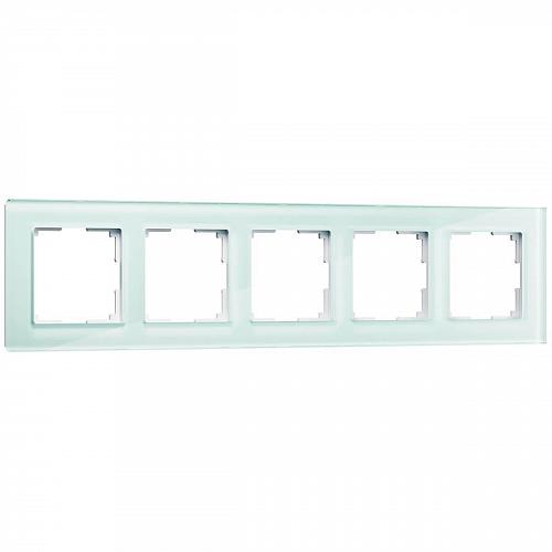 Рамка Werkel Favorit на 5 постов натуральное стекло WL01-Frame-05 4690389060205