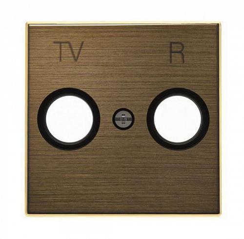 Лицевая панель ABB Sky розетки TV-R античная латунь 2CLA855000A1201