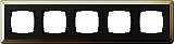 Рамка 5-постовая Gira ClassiX латунь/черный 0215632