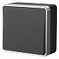 Выключатель одноклавишный Werkel Gallant черный/хром WL15-01-01 4690389130205 - фото №1